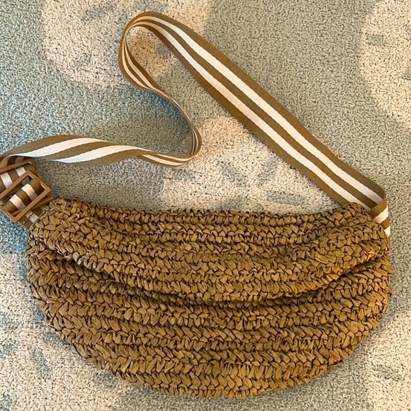 lu & Elle Handbags - Lu & Elle Woven Tan Crossbody Bag